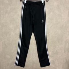古着 adidas アディダス トラックパンツ ブラック ホワイト 黒 白 S