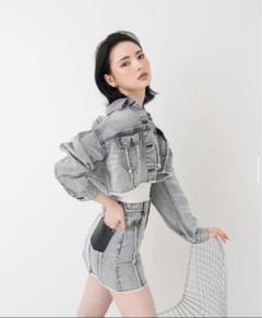 DIANTÉ フリンジデニムセットアップ ジャケット DIANTÉ フリンジデニムセットアップ ジャケット - メルカリ