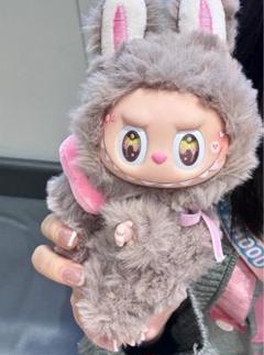 LABUBU エンジェルシリーズ ラブブぬいぐるみキーホルダーピンク