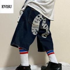 00s Evisu デニム バギーパンツ ハーフ ショーツ 極太 カモメ