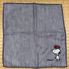 スヌーピー ストライプ柄 ハンカチ 約25cm