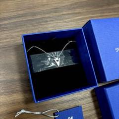 Swarovski シルバー V字型ネックレス
