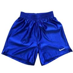 ハーフパンツ NIKE ナイキ サッカー ショーツ ブルー S 刺繍 古着