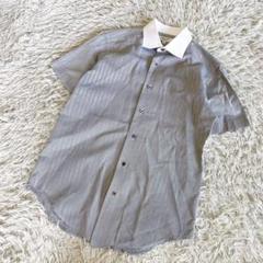 BLUE LABEL ユナイテッドアローズ　ストライプシャツ　ブラウス　グレー