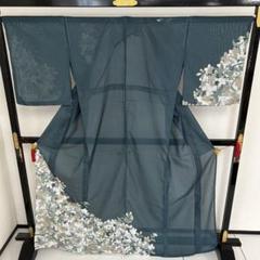 裄69 絽織 付け下げ 洗えるか着物 化繊 上品なデザイン 着物 U-5593 裄69 絽織 付け下げ 洗えるか着物 化繊 上品なデザイン 着物 U