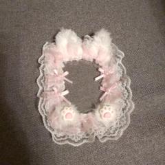 レースデコ ピンク　猫耳　ねこみみ　B8