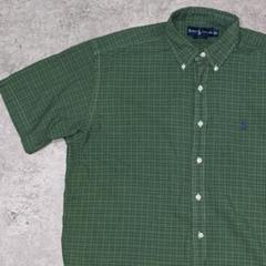 【新品未使用】レアポロラルフローレン半袖シャツ カーキ 緑 刺繍ロゴ POLO RALPH LAUREN（ポロシャツ ・ グリーン・カーキ/緑色系）の
