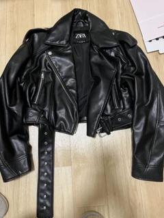 ♡極美品♡ZARA ザラ　羊革　ラムレザー　ダブル　ライダース　ジャケット 美品✨ZARA ラムレザーライダースジャケット 黒 M ダブル 羊革
