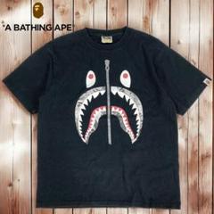 07M067◯ アベイシングエイプ BAPE フォレストカモ シャークT L