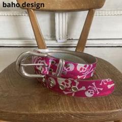 baho design ベルト 80〜98cm ピンク スカル ゴルフ