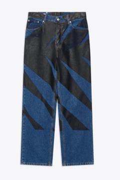 Dries Van Noten★ワイドジーンズ 5ポケット レザー ロゴ パッチ DRIES VAN NOTEN - DRIES VAN NOTEN / ドリスヴァンノッテン