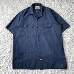 状態良 ディッキーズ 半袖シャツ ネイビー XL メンズ 814
