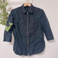 CustomCulture リネンコットン ジップアップ シャツ ブルゾン