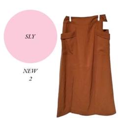 【スライ】SLY♡新品未使用♡ロングスカート♡前2スリット♡美シルエット【2】М