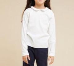 新品　タグ付き　プチバトー　衿付き　長袖Ｔシャツ　4才 104cm ホワイト