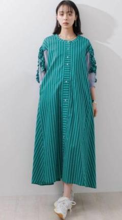 Eimee Law ☆完売 人気色☆　フリルスリーブストライプシャツワンピースのサムネイル