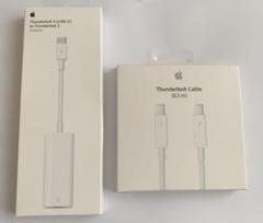 Thunderbolt3(USB-C) to 2 アダプタ +Cable