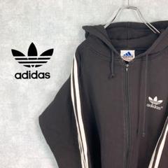 adidas 80's 国旗タグ 刺繍 パーカー トラック スリーライン