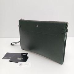 ✨未使用級✨モンブラン クラッチバック ストラップ付き グリーン