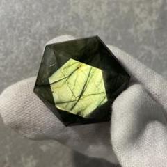 ラブラドライト六芒星 高品質 曹灰長石 ラブラドル長石 パワーストーン A01