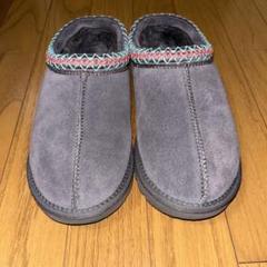 UGG TASMAN アグ　タスマン　スリッポン　US7 ダークグレー UGG Australia スリッポン TASMAN アグ タスマン ボア レザー