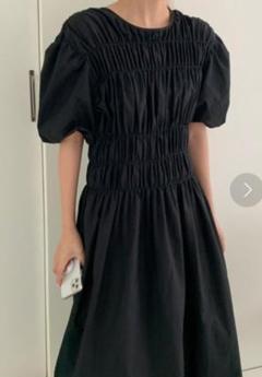 LE.EMA 半袖ワンピース パフスリーブ