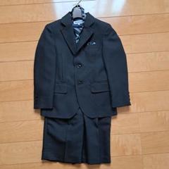 黒いストライプフォーマルスーツ 120cm