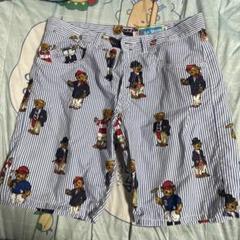 EZRA WINE ポロベア　ショートパンツ　ハーフパンツ　ストライプ　30