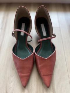 AMERI ブラック レースアップ ミュール ヒール　アメリ　サイズL 未使用品✨Ameri VINTAGEフロントストラップミュールハラコ