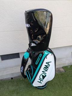 HONMA スタンド型ゴルフバッグ ブラック・ホワイト・ターコイズ
