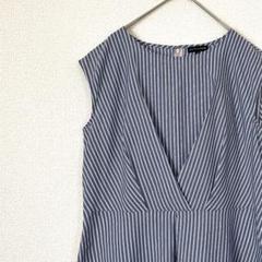 INNOVER CLASSIC ロングワンピース ノースリーブ ストライプ