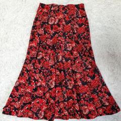美品 希少 COMME des GARCONS 花柄 ウールフレアスカート M