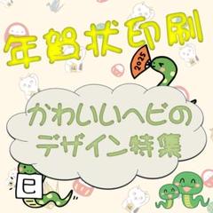 NYC09 50枚　かわいいヘビのデザイン特集・年賀はがき作成 NYC09 50枚 かわいいヘビのデザイン特集・年賀はがき作成