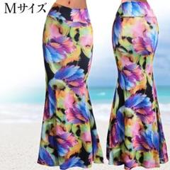 XLサイズ フラメンコスカート ファルダ マーメイドシルエット 花柄 練習着
