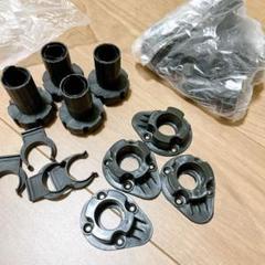 uxcell 8個セット 46 x 60mm - 家具用レベリングフット 黒