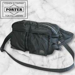 【極美品】PORTER タンカー 2way ウエストバッグ ブラック