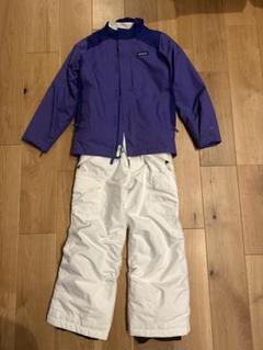 Patagonia 子ども用スキーウェア ブルー（上2T、下3T）