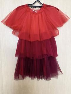 H&M 赤いフリルのドレス　キッズ