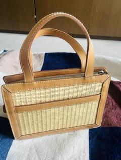 美品 Ralph Lauren 本物本革 日本限定 ラタンレザーハンドバッグ