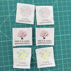 タグ　布タグ　紫陽花　あじさい　さくら　北欧　桜　ピンク