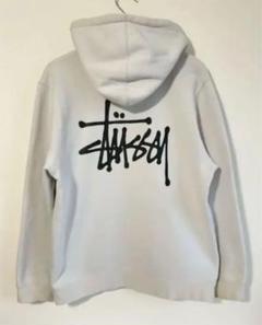 STUSSY ステューシー バックロゴ ストリート パーカー ホワイト Mサイズ