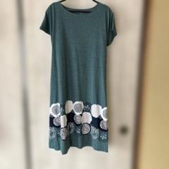 Design Tshirts Store 半袖ひざ丈ワンピース グリーン　美品