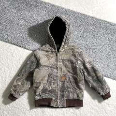 カーハート　アクティブジャケット　カモフラ　迷彩　S（7-8）　キッズ服 カーハート アクティブジャケット カモフラ 迷彩 S（7-8