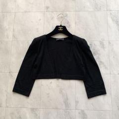 美品✨タグ付き　フォクシー　カシミヤ100 ボレロ　カーディガン　ニット　黒M FOXEY - フォクシー 38 カシミア100 ブラックボレロカーディガン