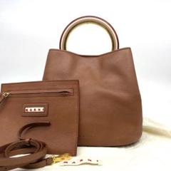 美品✨マルニ パニエ ショルダーバッグ ハンド 2way サークル