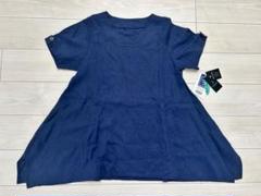 新品☆麻　100% ネイビー