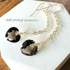ポメころび♡14kgf ハイドロクォーツピアス♡ レモン×スモーキークォーツピアス | ifme store