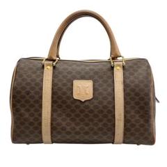 美品 CELINE セリーヌ ミニボストン マカダム柄 トリオンフ ベージュ