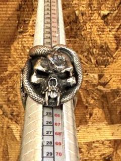 クレイジーピッグ　スカルスネイルリング シルバーアクセサリー