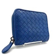 ★希少カラー★ボッテガ ヴェネタ イントレチャート ２つ折り財布 ブルー